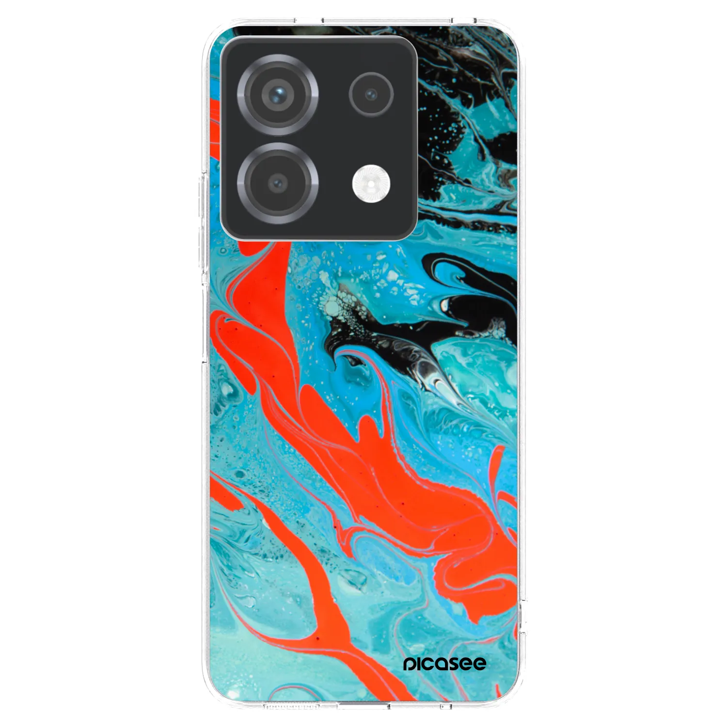 Picasee διαφανής θήκη σιλικόνης Xiaomi Poco X6 - Blue Magma