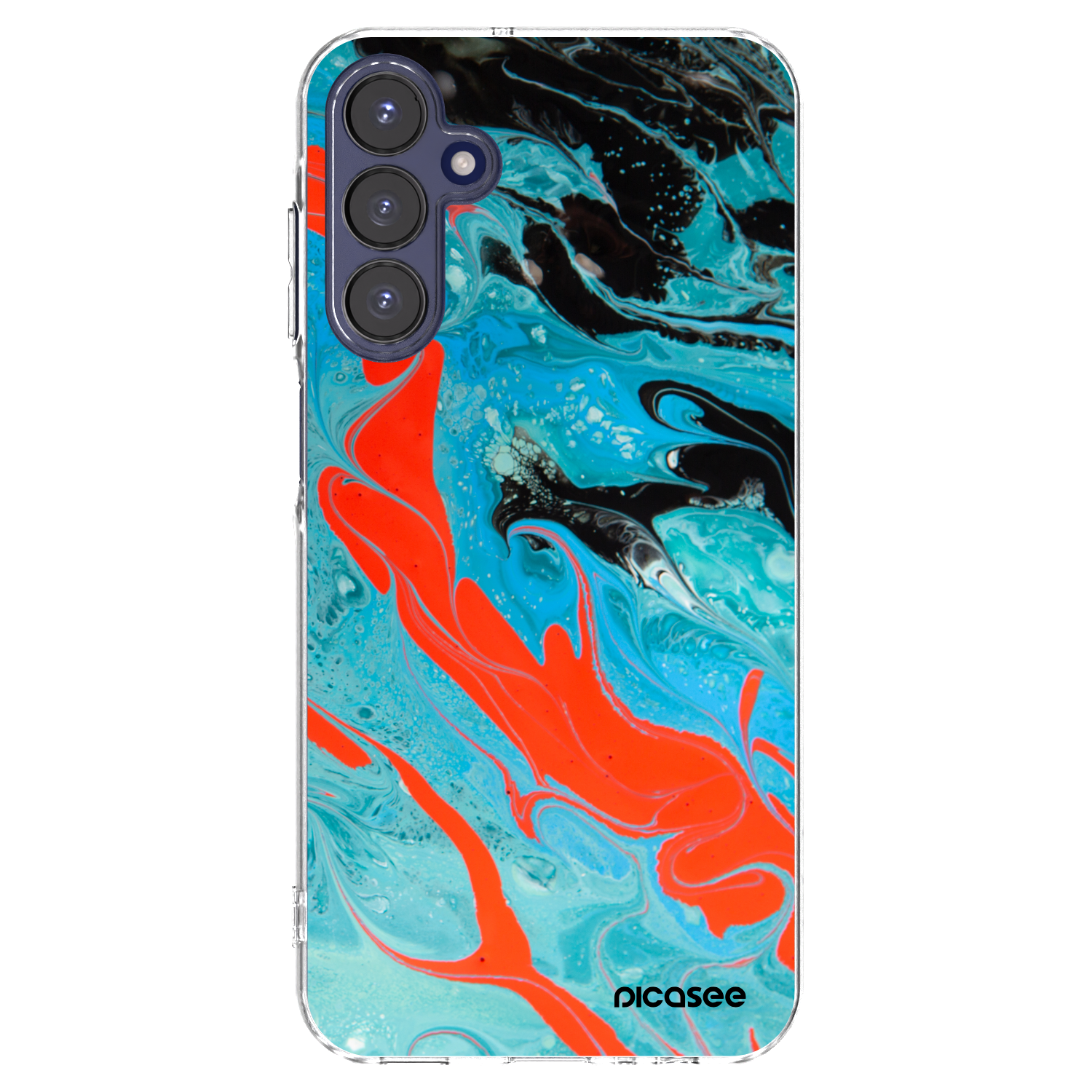 Picasee διαφανής θήκη σιλικόνης Samsung Galaxy A15 A155F 4G - Blue Magma
