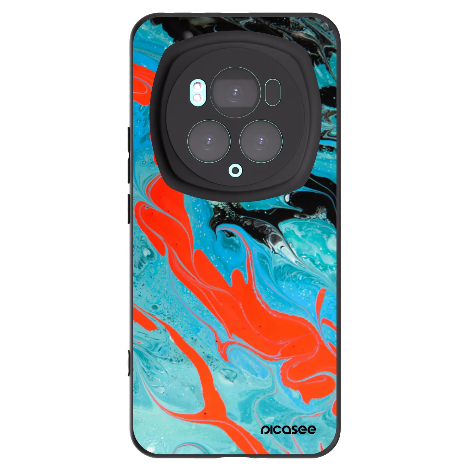 Picasee Μαύρη θήκη σιλικόνης για Honor Magic6 Pro - Blue Magma