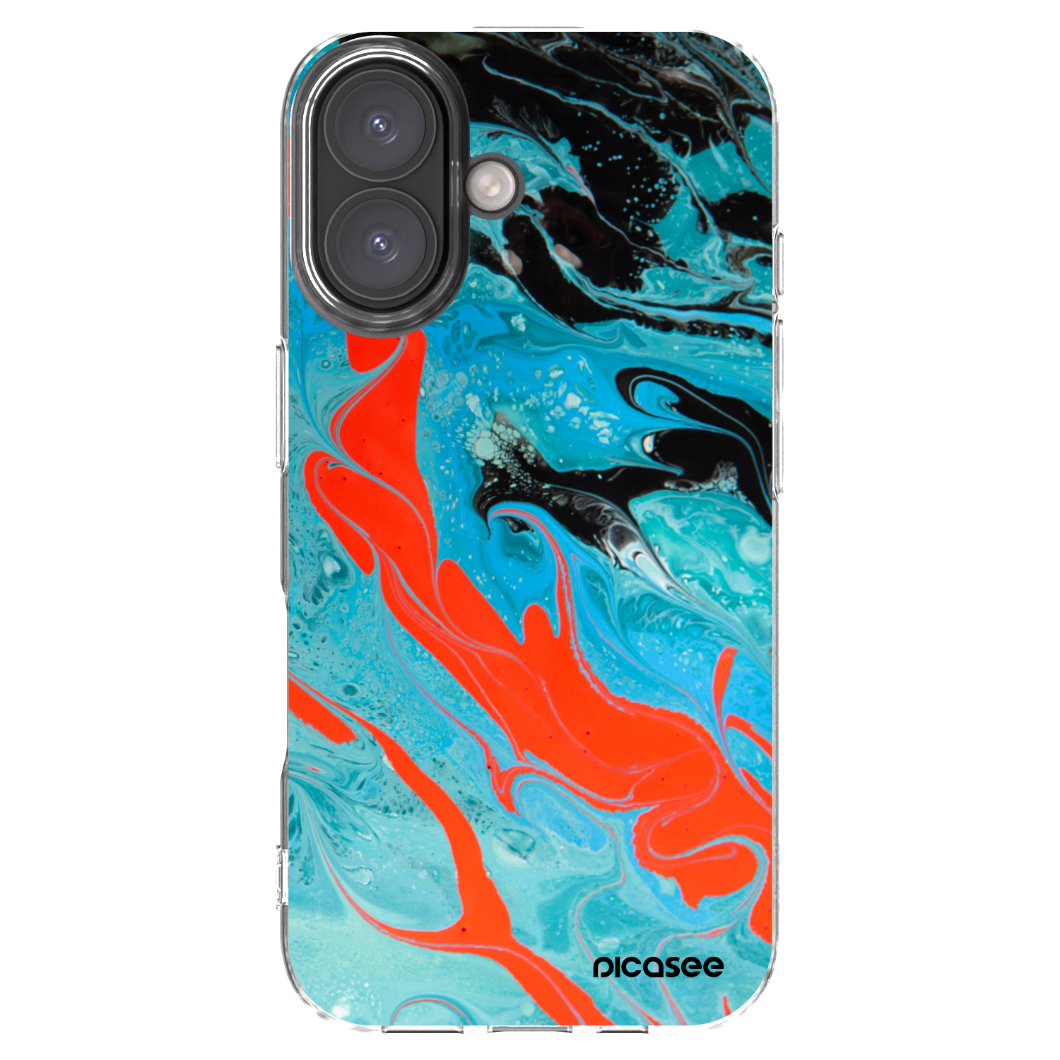 Picasee διαφανής θήκη σιλικόνης Apple iPhone 16 - Blue Magma