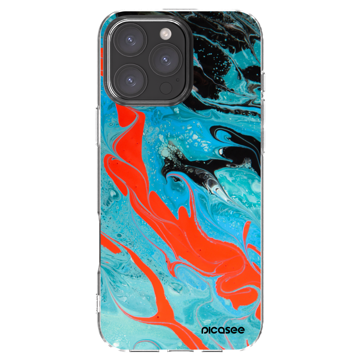 Picasee διαφανής θήκη σιλικόνης Apple iPhone 16 Pro Max - Blue Magma