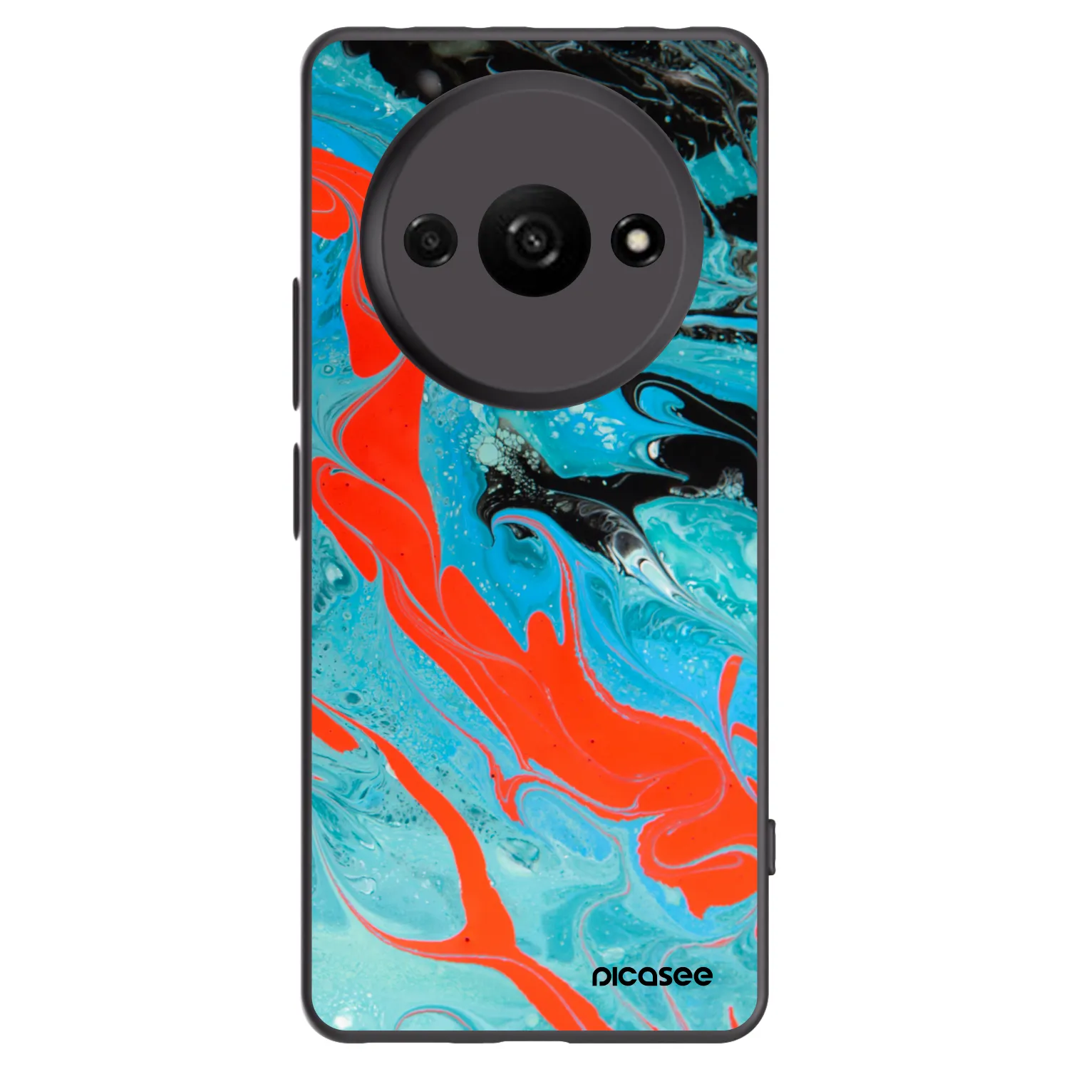 Picasee Μαύρη θήκη σιλικόνης για Xiaomi Redmi A3 - Blue Magma