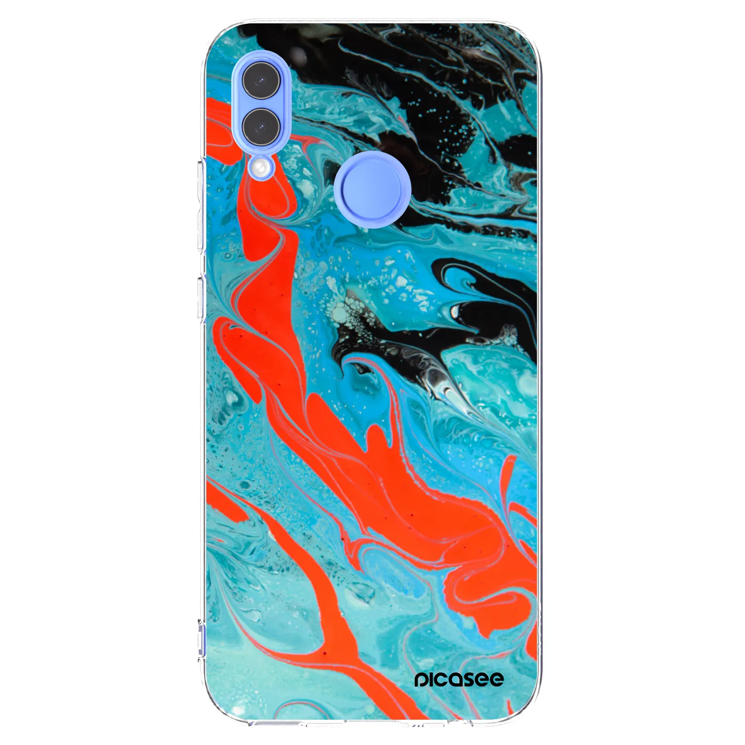 Picasee διαφανής θήκη σιλικόνης Huawei P Smart 2019 - Blue Magma