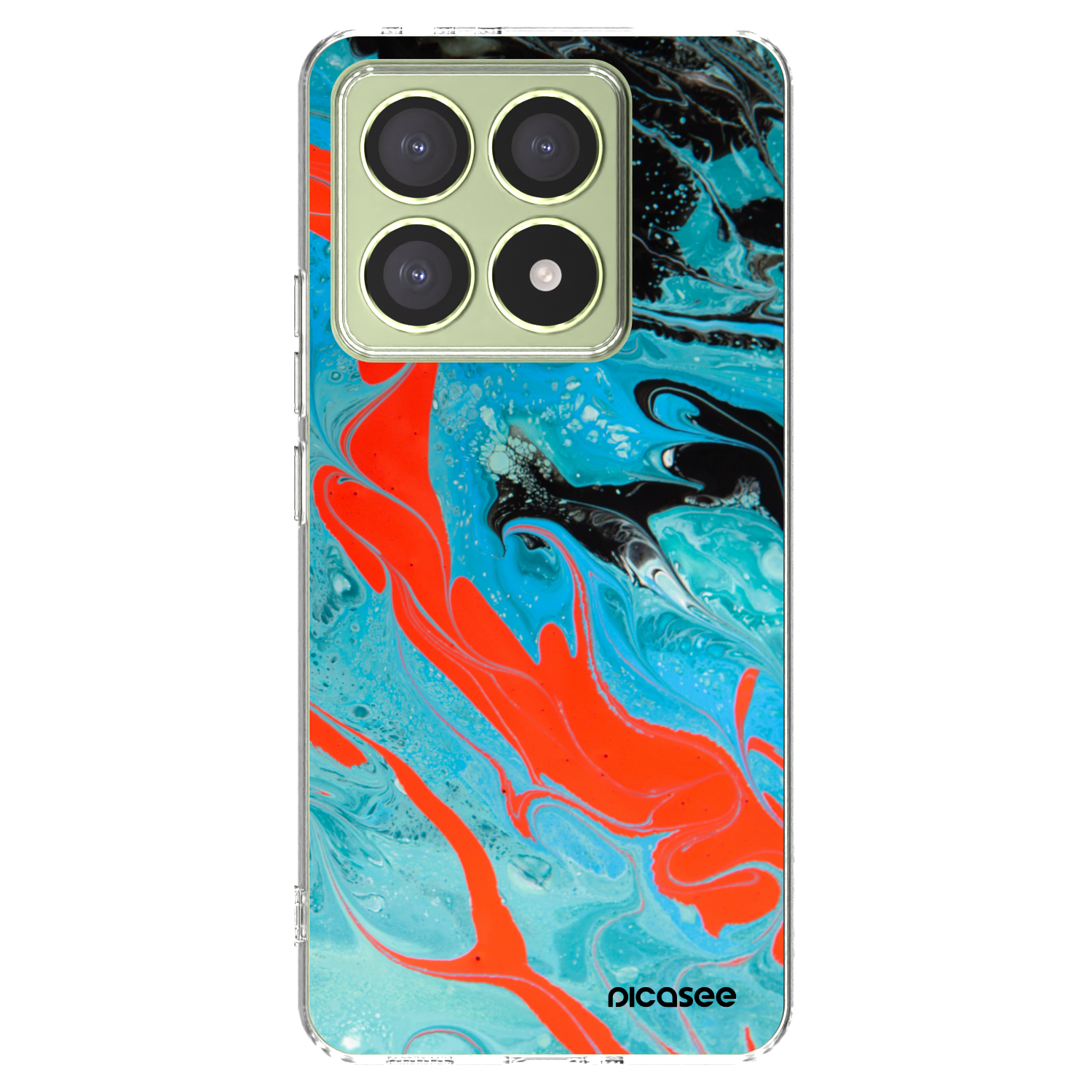 Picasee διαφανής θήκη σιλικόνης Xiaomi 14T - Blue Magma