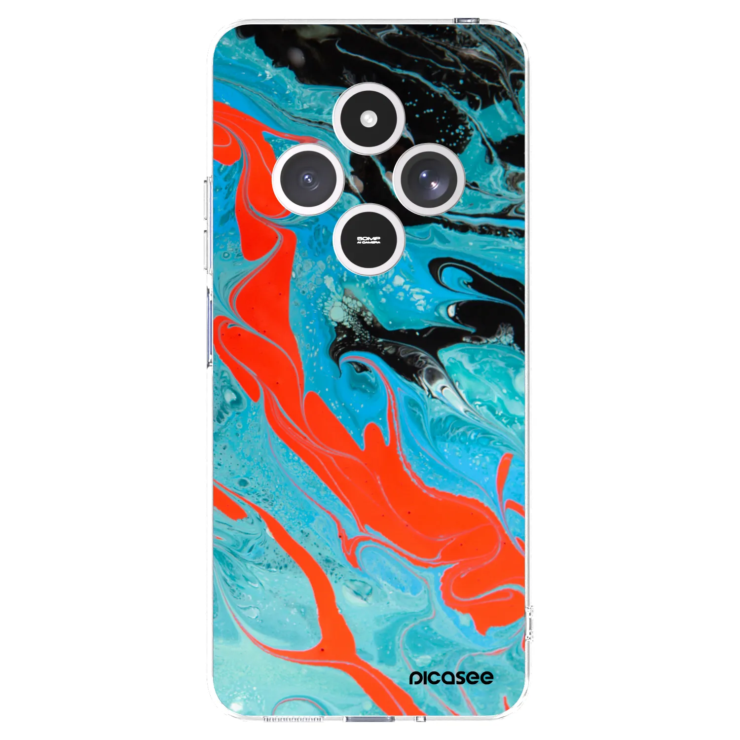 Picasee διαφανής θήκη σιλικόνης Xiaomi Redmi 14C - Blue Magma