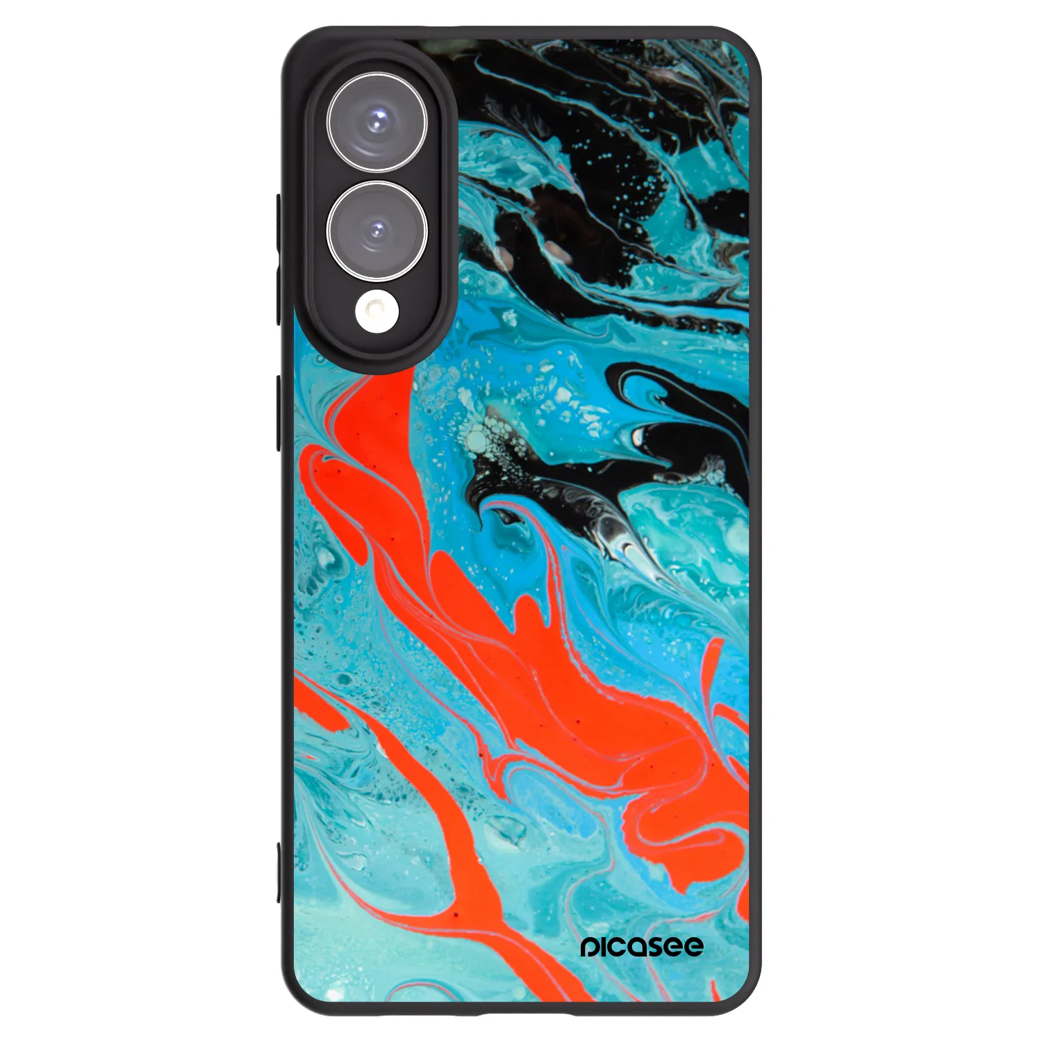Picasee Μαύρη θήκη σιλικόνης για Samsung Galaxy S25 Edge 5G - Blue Magma