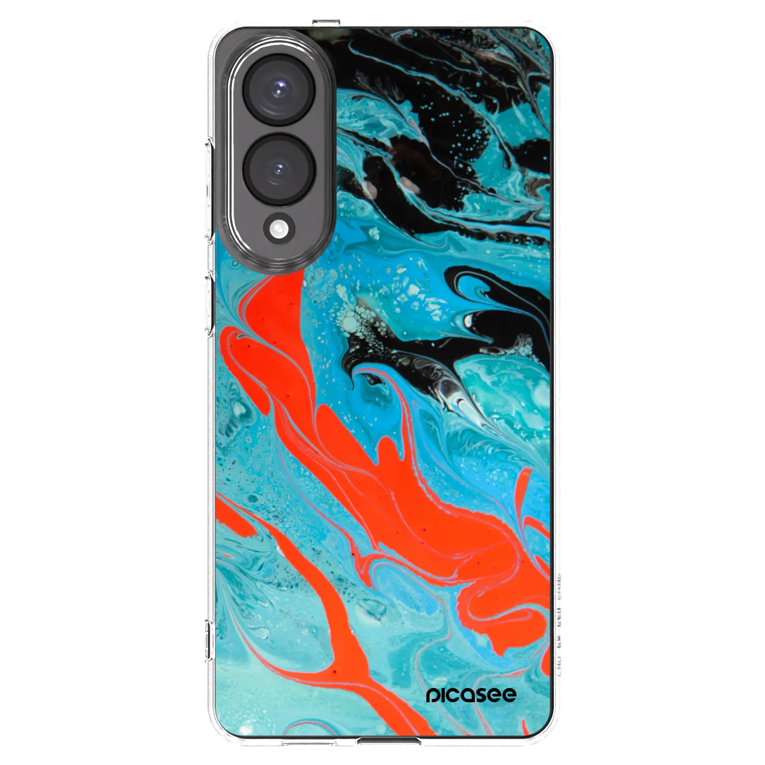 Picasee διαφανής θήκη σιλικόνης Samsung Galaxy S25 Edge 5G - Blue Magma