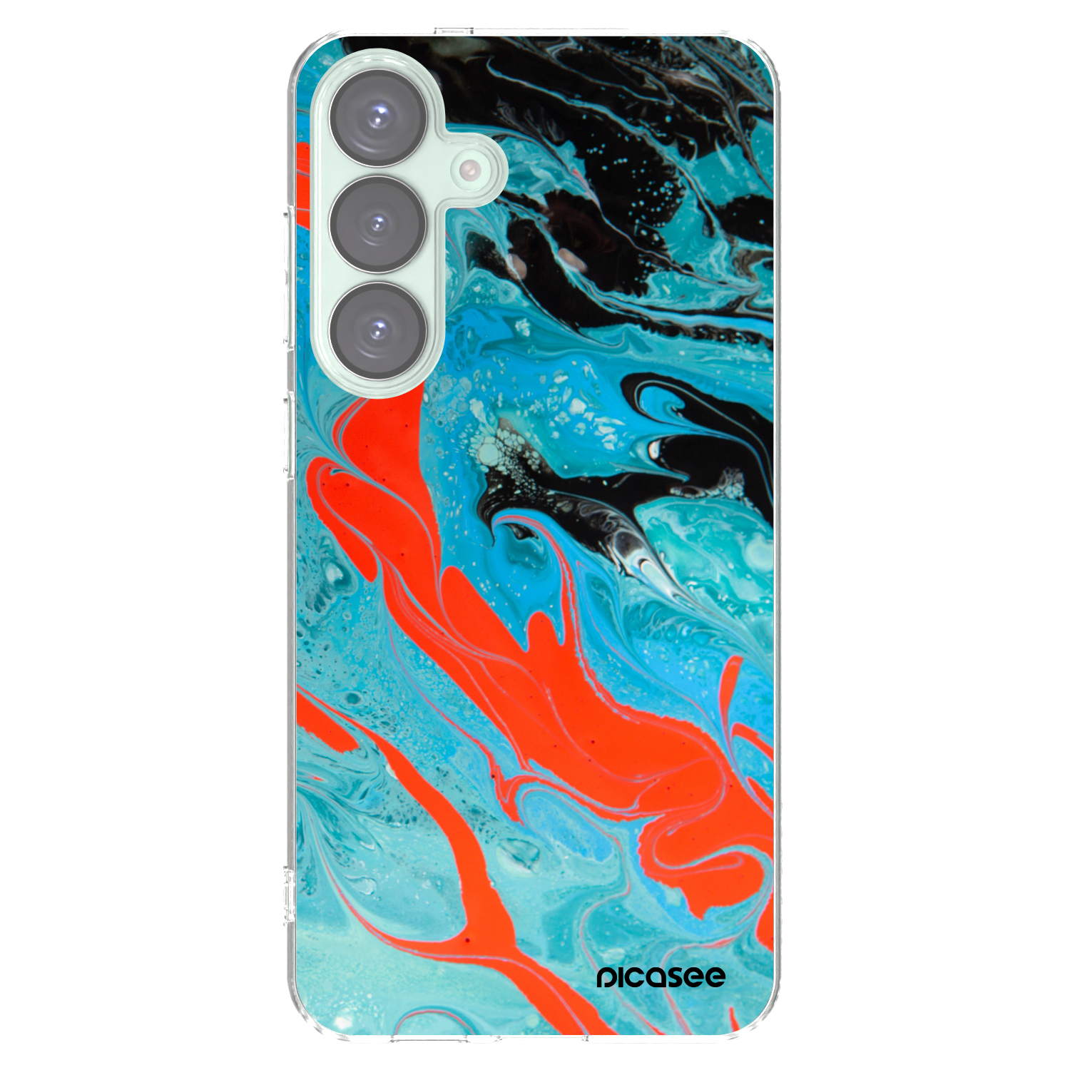 Picasee διαφανής θήκη σιλικόνης Samsung Galaxy S25+ 5G - Blue Magma