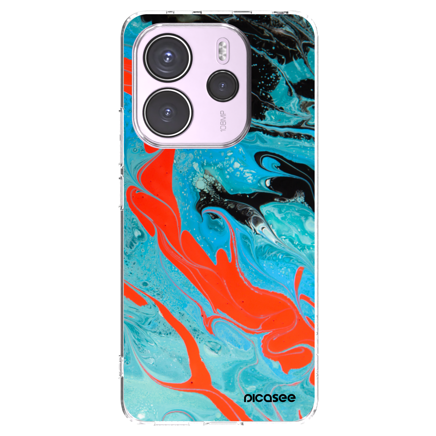 Picasee διαφανής θήκη σιλικόνης Xiaomi Redmi Note 14 4G - Blue Magma