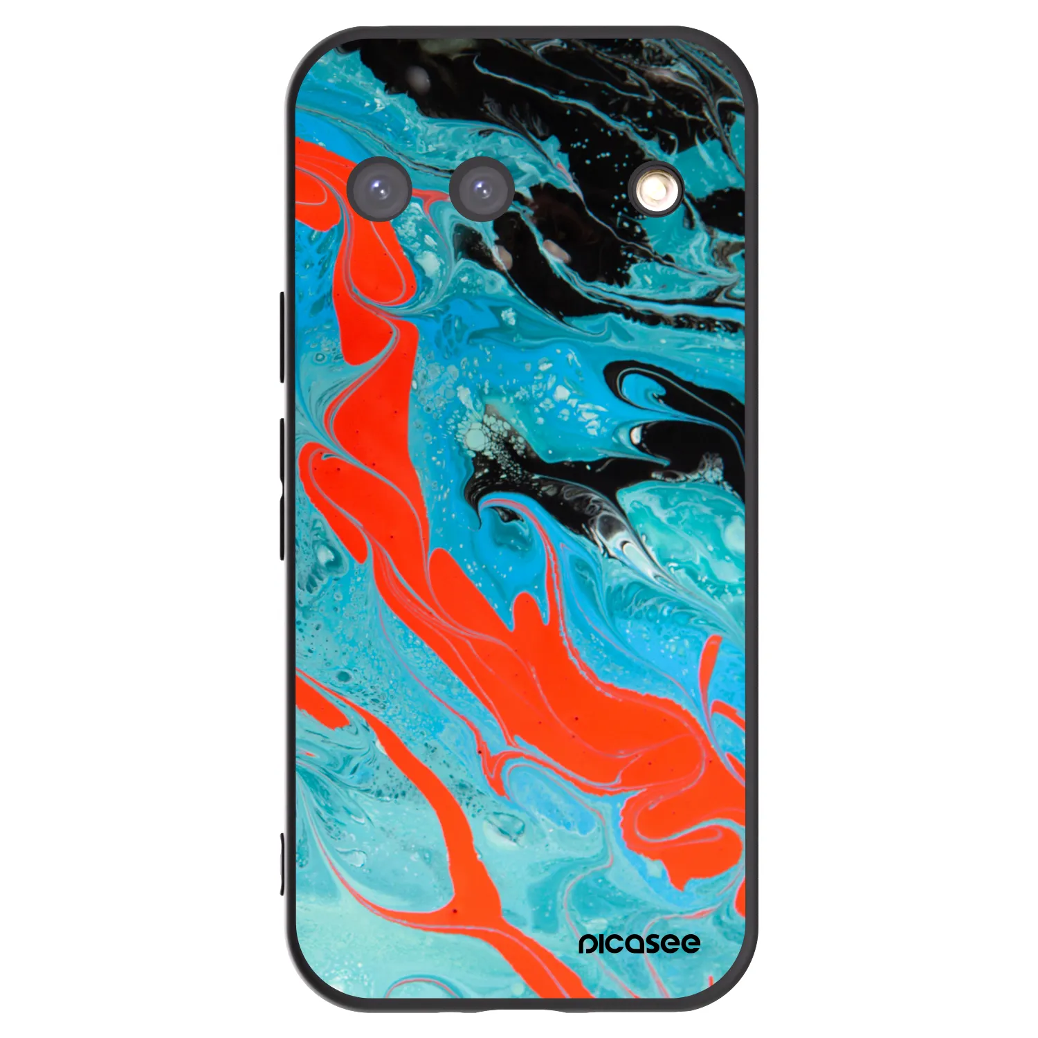 Picasee Μαύρη θήκη σιλικόνης για Google Pixel 9 - Blue Magma