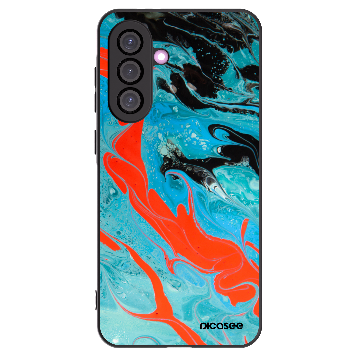 Picasee Μαύρη θήκη σιλικόνης για Samsung Galaxy A36 5G - Blue Magma