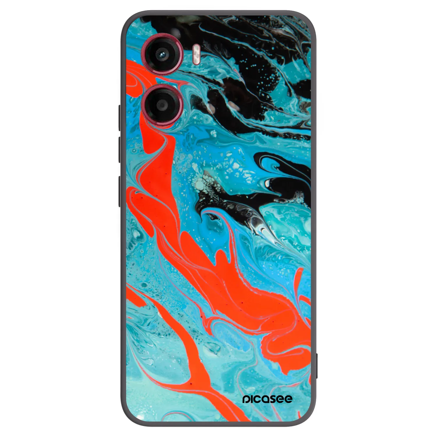 Picasee Μαύρη θήκη σιλικόνης για Motorola Moto G05 - Blue Magma