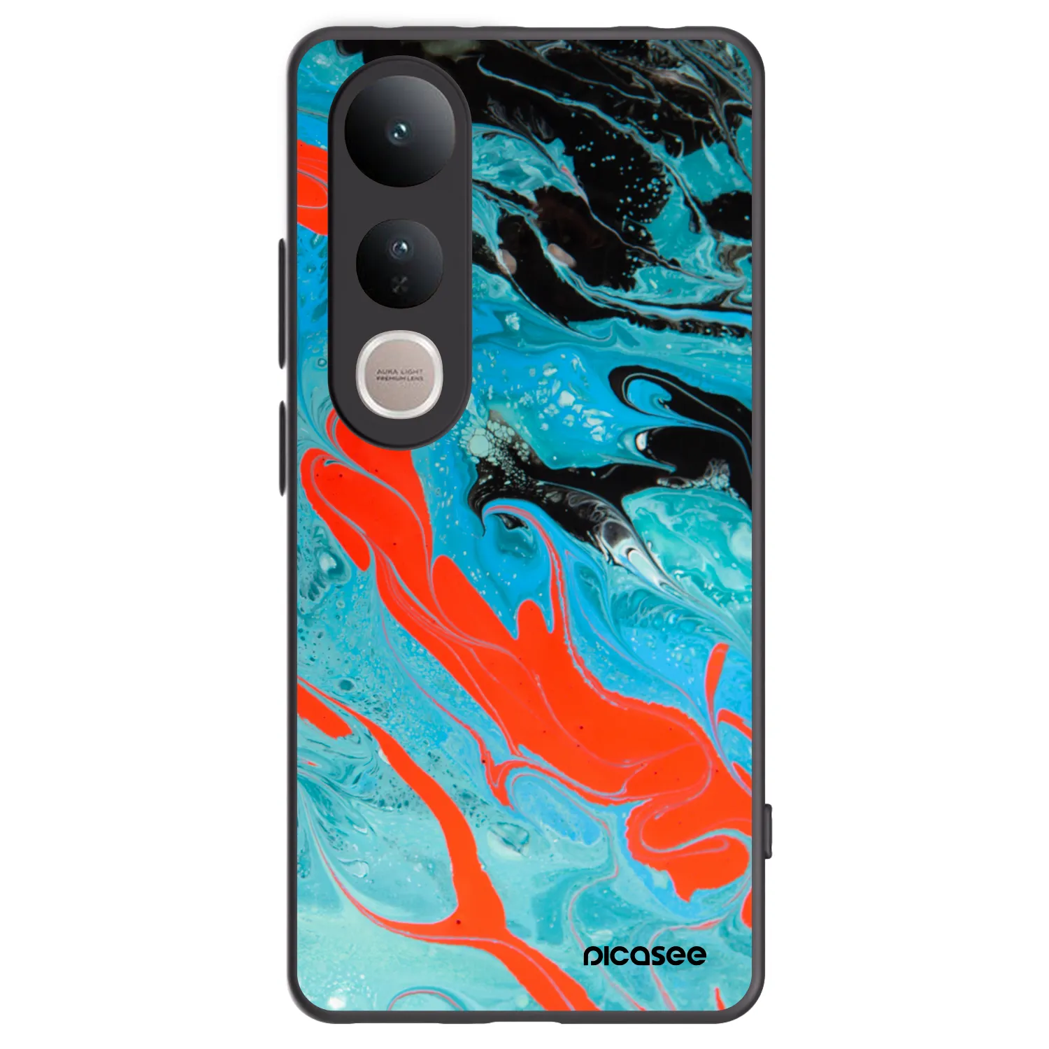 Picasee Μαύρη θήκη σιλικόνης για Vivo V50 Lite 5G - Blue Magma