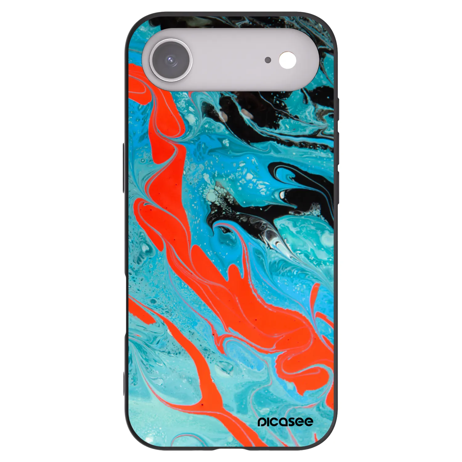 Picasee Μαύρη θήκη σιλικόνης για Apple iPhone Air - Blue Magma