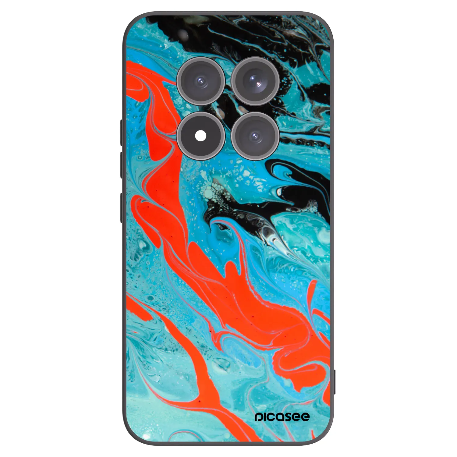 Picasee Μαύρη θήκη σιλικόνης για Xiaomi Redmi Note 15 Pro+ - Blue Magma