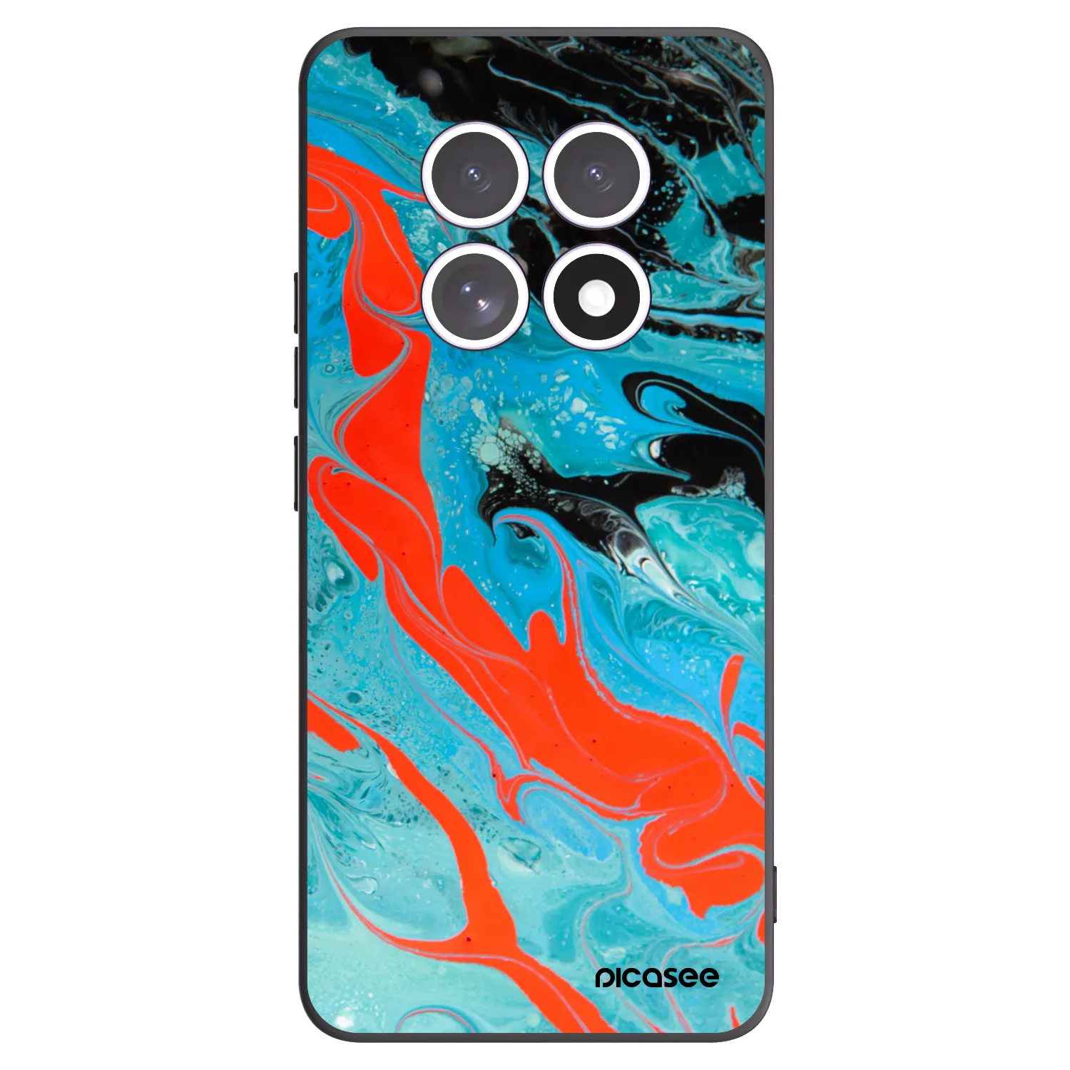 Picasee Μαύρη θήκη σιλικόνης για Xiaomi Redmi Note 15 - Blue Magma