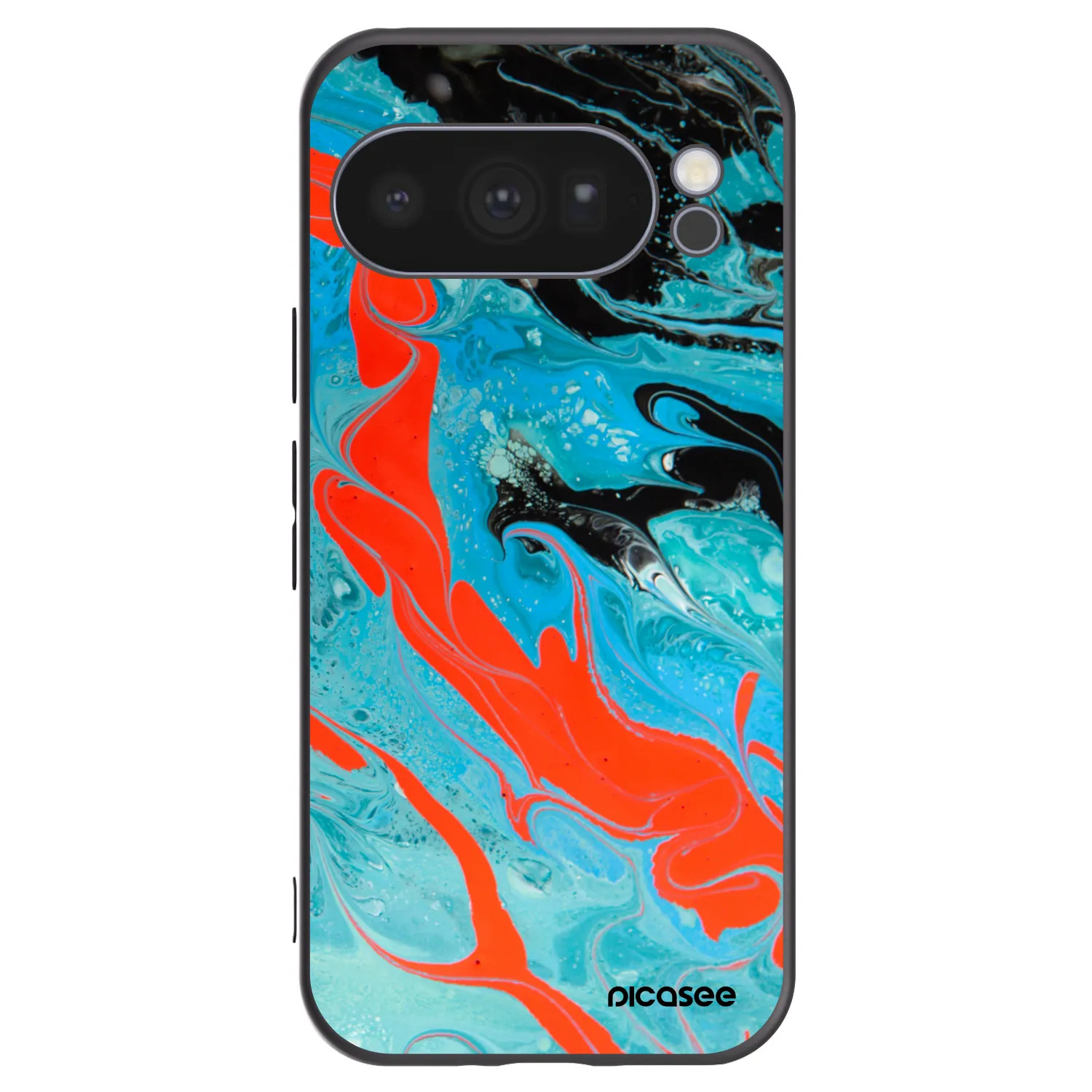Picasee Μαύρη θήκη σιλικόνης για Google Pixel 10 Pro - Blue Magma