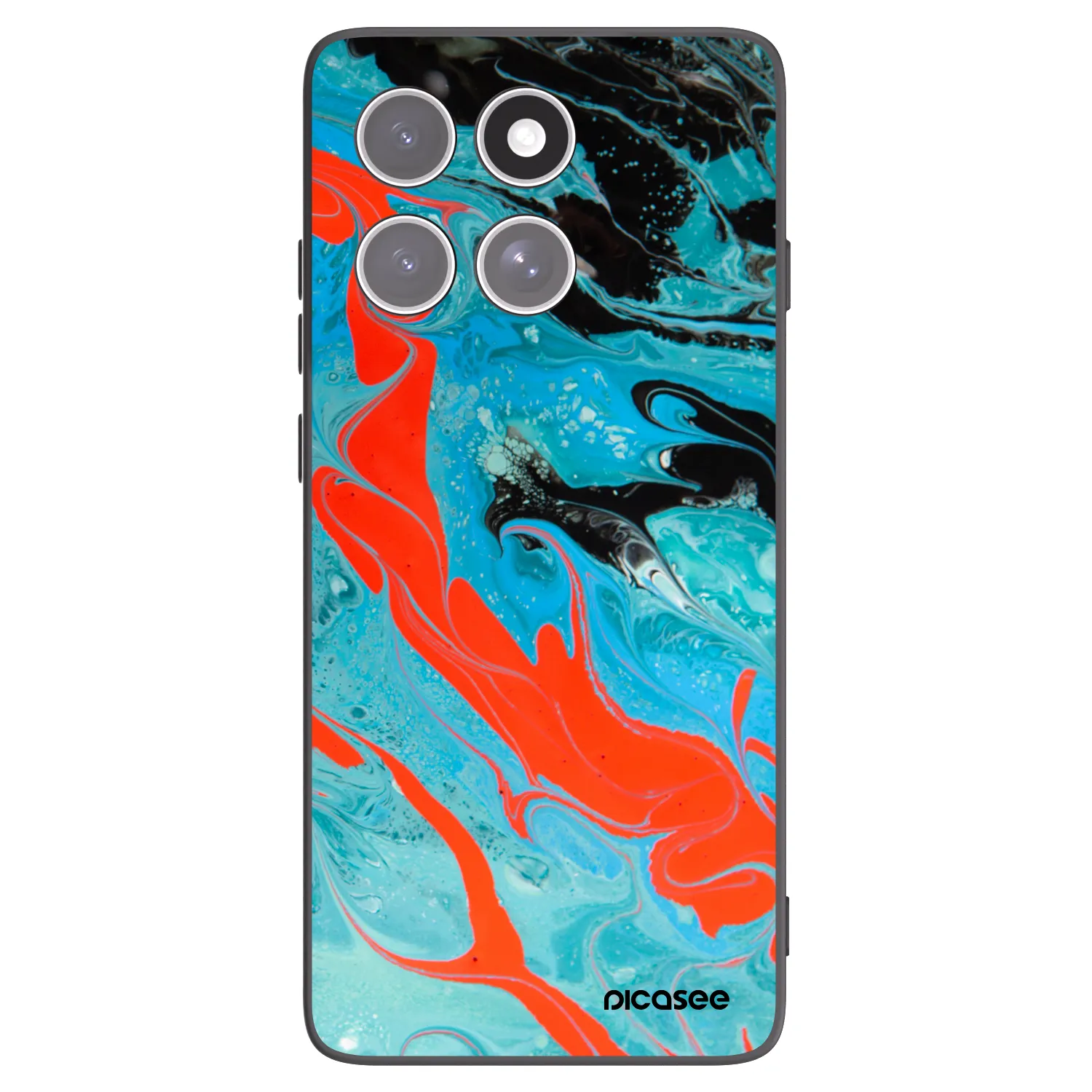 Picasee Μαύρη θήκη σιλικόνης για Motorola Edge 60 Fusion - Blue Magma