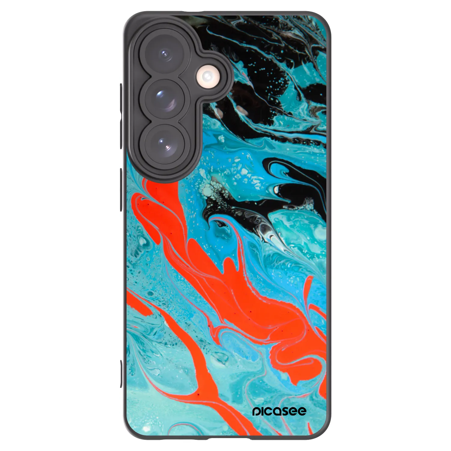 Picasee Μαύρη θήκη σιλικόνης για Samsung Galaxy S26 - Blue Magma