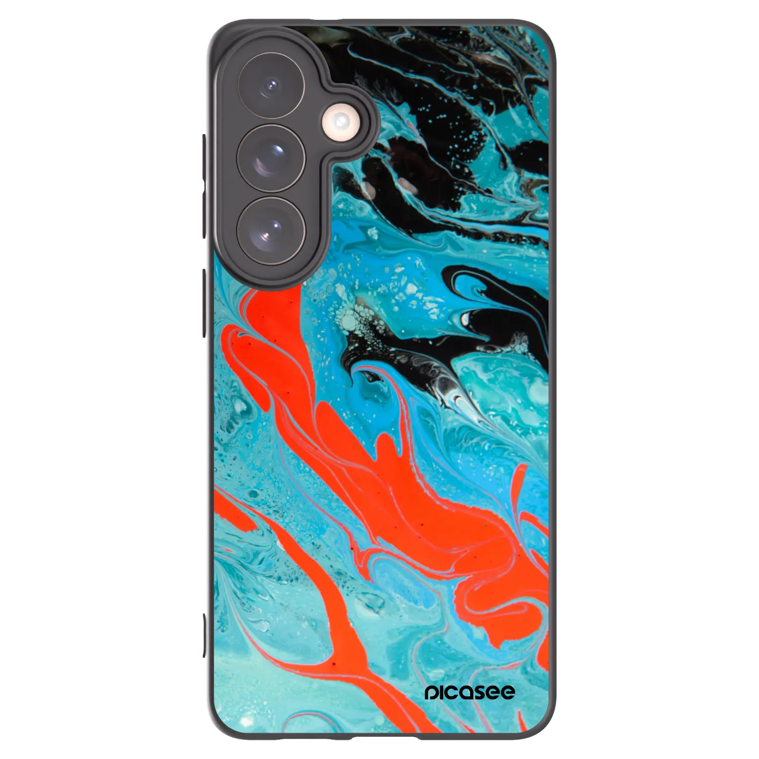 Picasee Μαύρη θήκη σιλικόνης για Samsung Galaxy S26+ - Blue Magma