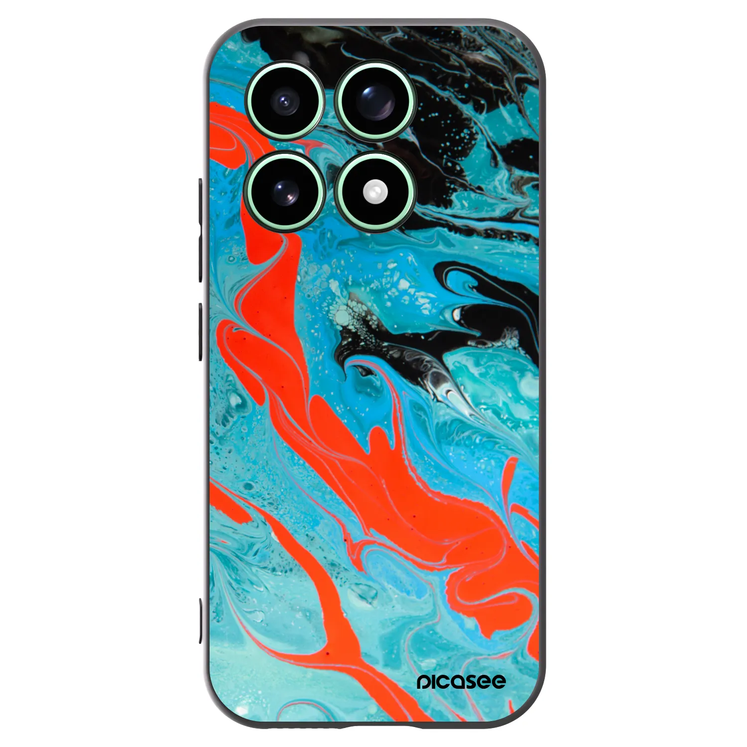 Picasee Μαύρη θήκη σιλικόνης για Xiaomi 17 - Blue Magma