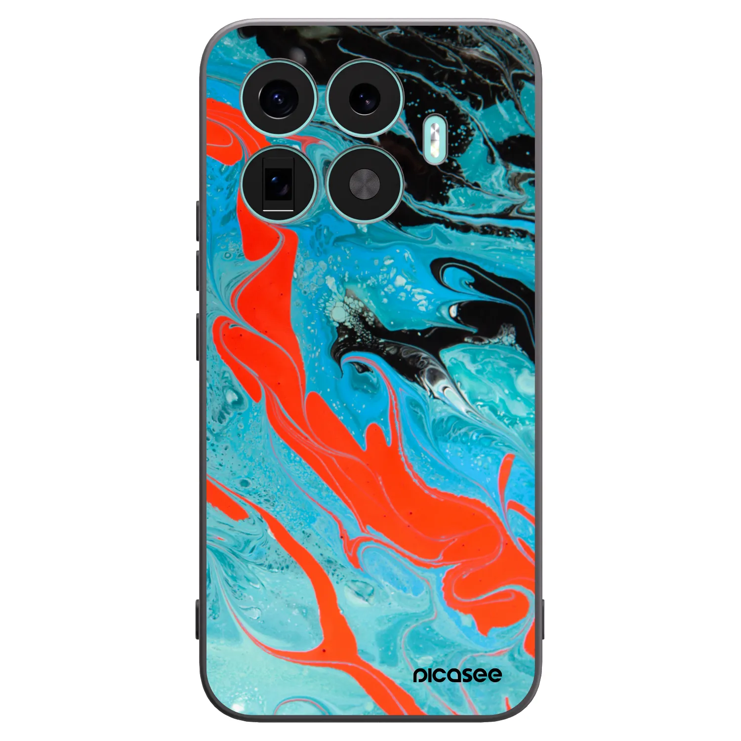 Picasee Μαύρη θήκη σιλικόνης για Xiaomi 17T Pro - Blue Magma