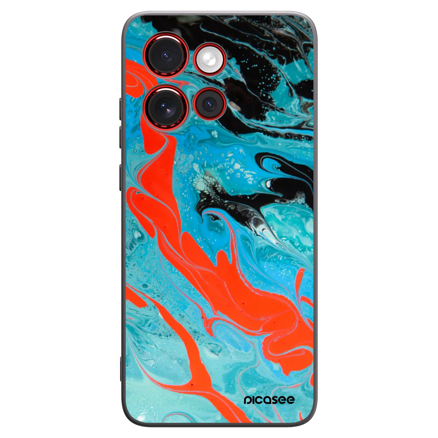 Picasee Μαύρη θήκη σιλικόνης για Motorola Edge 60 Neo 5G - Blue Magma