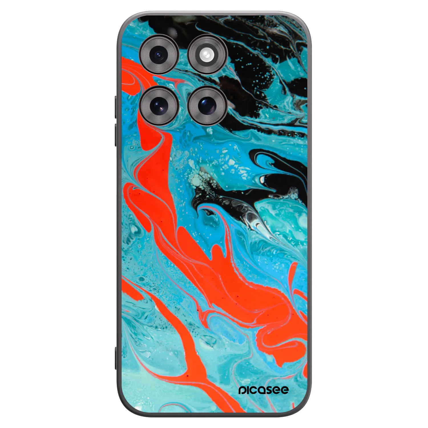 Picasee Μαύρη θήκη σιλικόνης για Motorola Moto G77 - Blue Magma