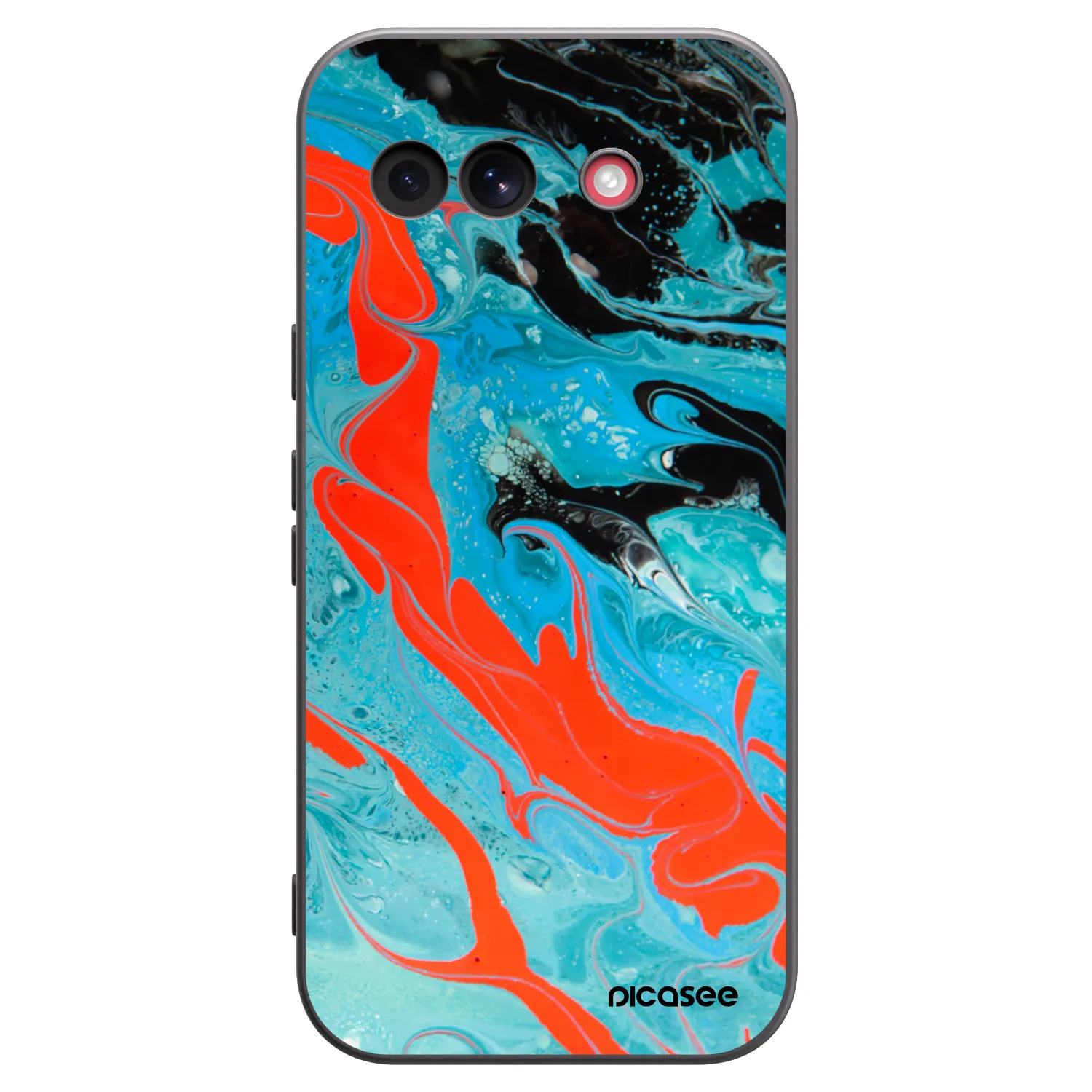 Picasee Μαύρη θήκη σιλικόνης για Google Pixel 10a - Blue Magma