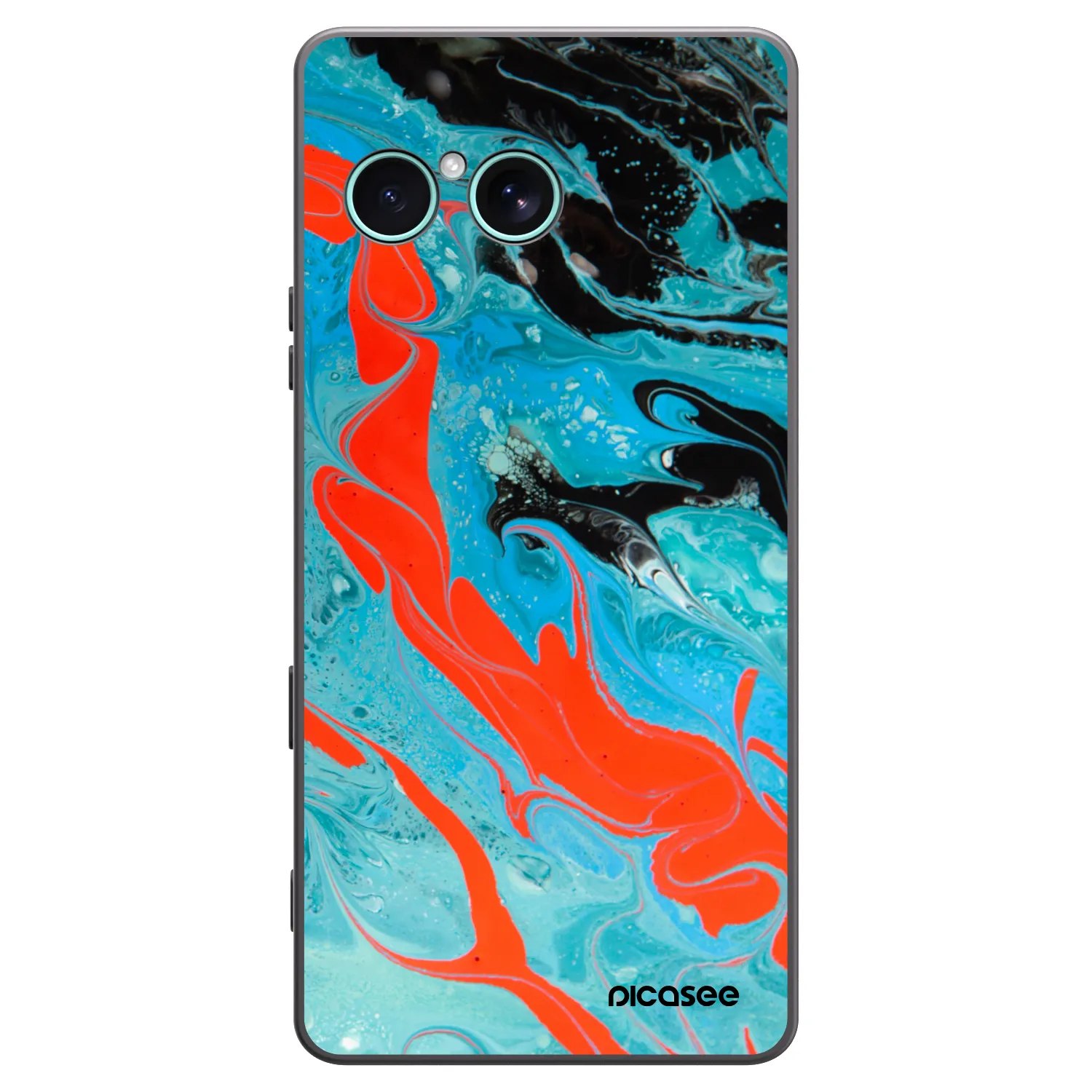 Picasee Μαύρη θήκη σιλικόνης για Sony Xperia 10 VII - Blue Magma