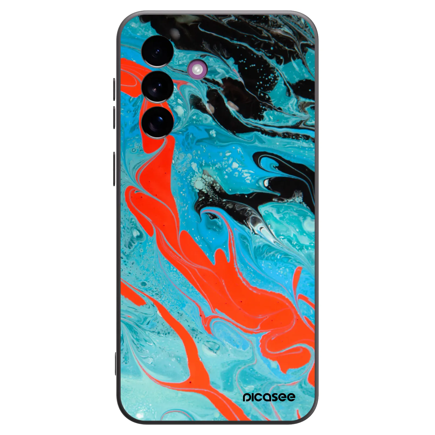 Picasee Μαύρη θήκη σιλικόνης για Samsung Galaxy A37 - Blue Magma