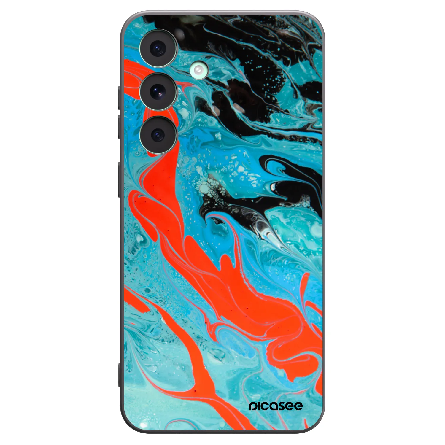 Picasee Μαύρη θήκη σιλικόνης για Samsung Galaxy S26 FE - Blue Magma