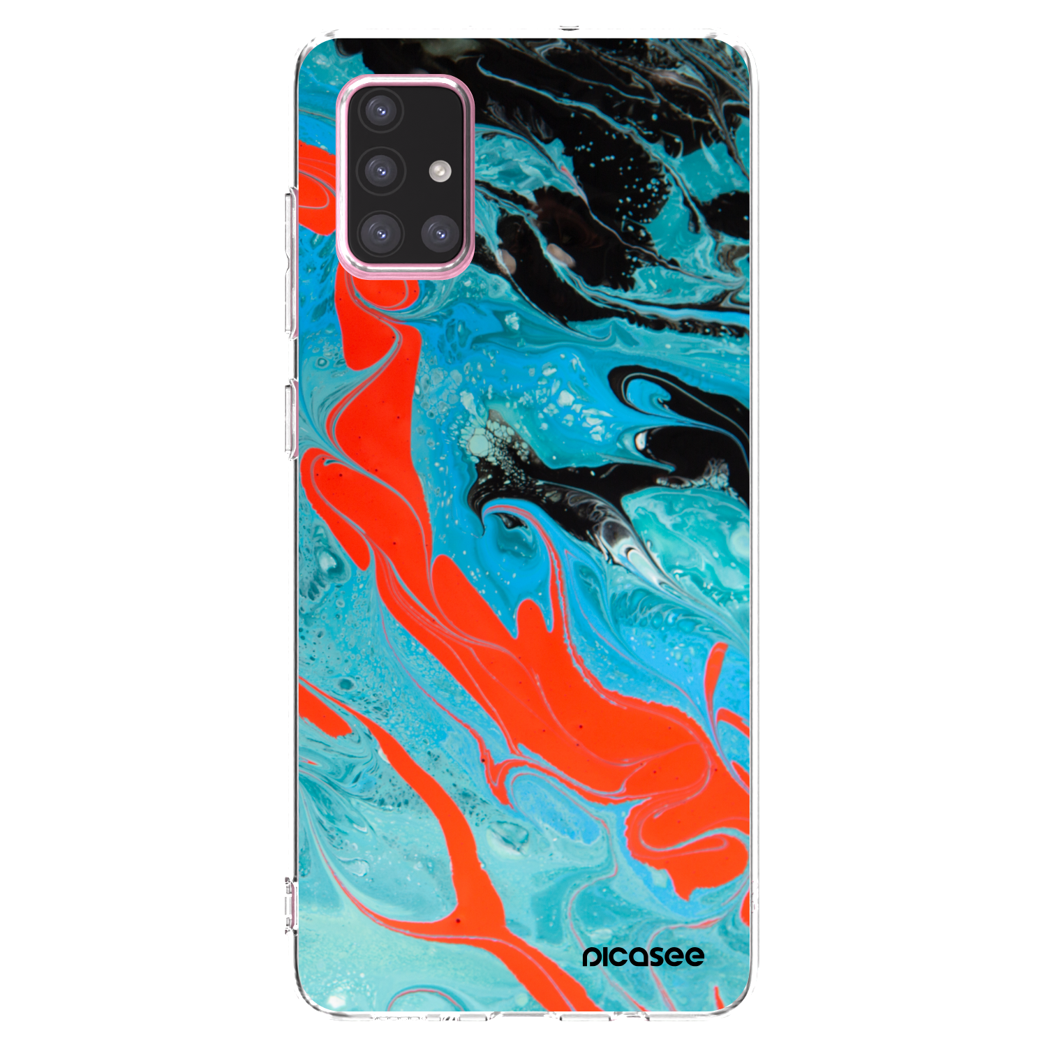 Picasee διαφανής θήκη σιλικόνης Samsung Galaxy A71 A715F - Blue Magma
