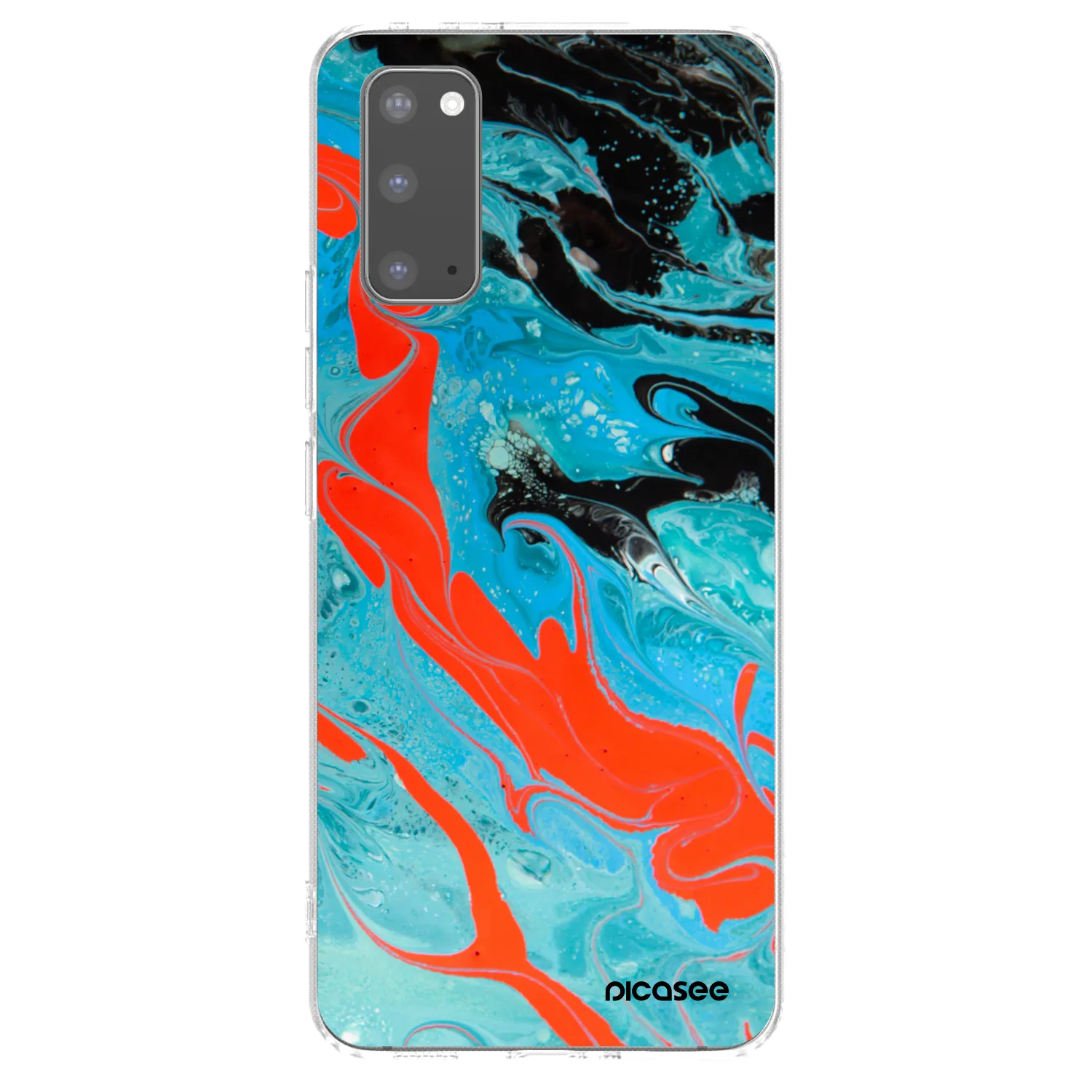 Picasee διαφανής θήκη σιλικόνης Samsung Galaxy S20 G980F - Blue Magma