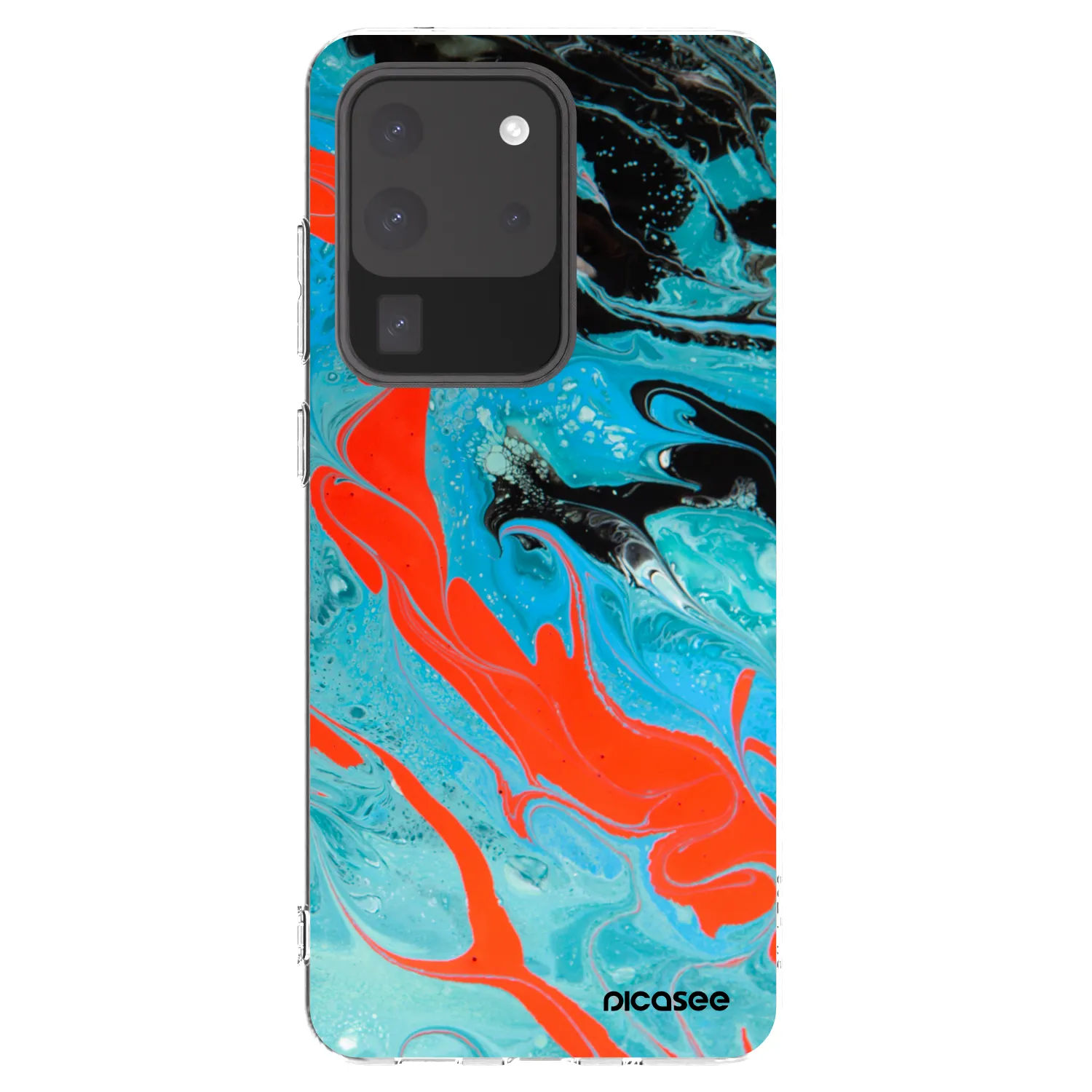 Picasee διαφανής θήκη σιλικόνης Samsung Galaxy S20 Ultra 5G G988F - Blue Magma