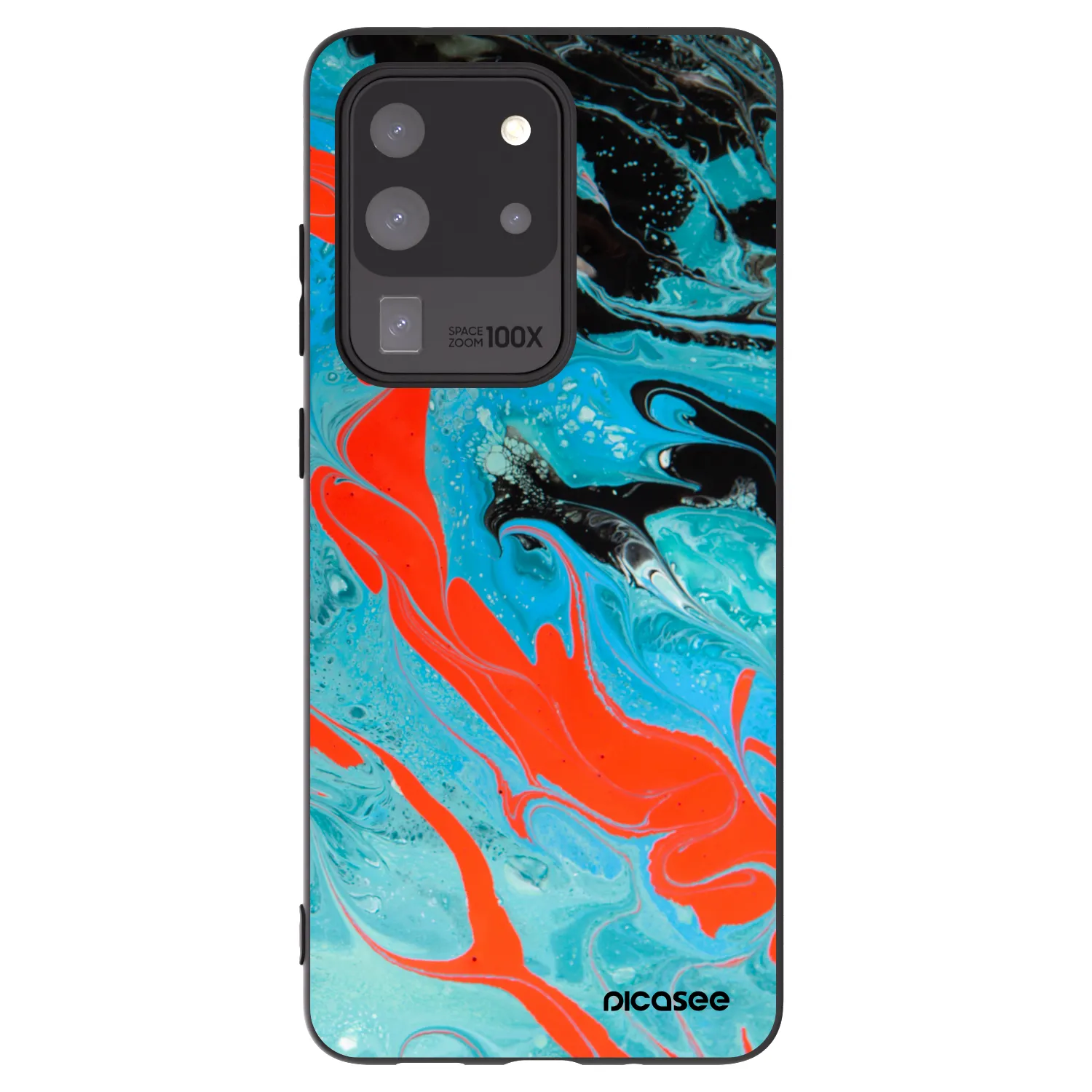Picasee Μαύρη θήκη σιλικόνης για Samsung Galaxy S20 Ultra 5G G988F - Blue Magma