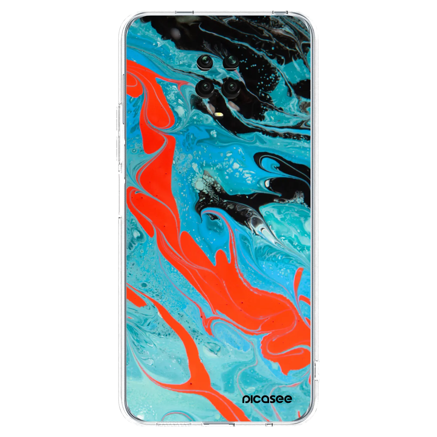 Picasee διαφανής θήκη σιλικόνης Xiaomi Redmi Note 9S - Blue Magma