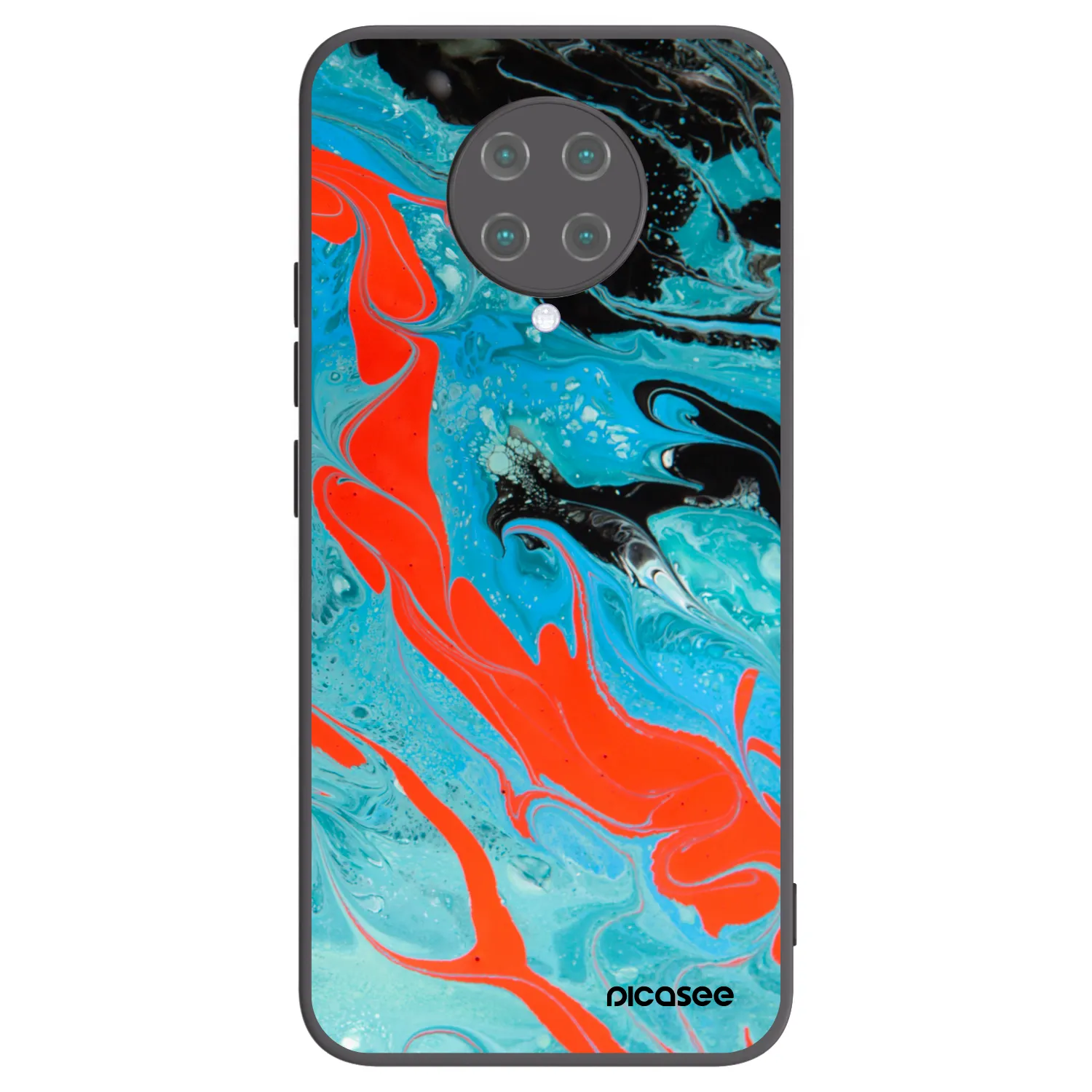 Picasee Μαύρη θήκη σιλικόνης για Xiaomi Poco F2 Pro - Blue Magma