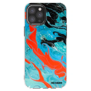 Picasee διαφανής θήκη σιλικόνης Apple iPhone 12 Pro Max - Blue Magma