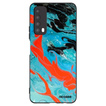 Picasee Μαύρη θήκη σιλικόνης για Huawei P Smart 2021 - Blue Magma
