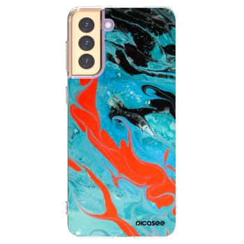 Picasee διαφανής θήκη σιλικόνης Samsung Galaxy S21+ 5G G996F - Blue Magma