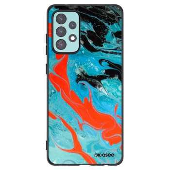 Picasee Μαύρη θήκη σιλικόνης για Samsung Galaxy A72 A725F - Blue Magma