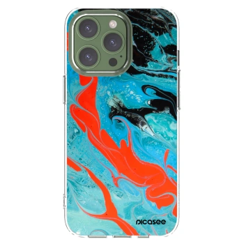 Picasee διαφανής θήκη σιλικόνης Apple iPhone 13 Pro - Blue Magma