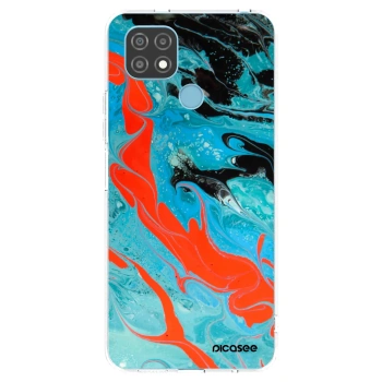 Picasee διαφανής θήκη σιλικόνης Realme C21 - Blue Magma