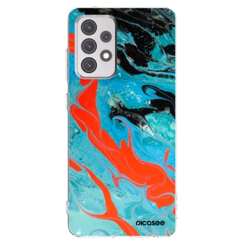 Picasee διαφανής θήκη σιλικόνης Samsung Galaxy A52s 5G A528B - Blue Magma