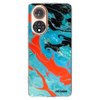 Picasee διαφανής θήκη σιλικόνης Honor 50 5G - Blue Magma