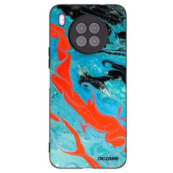 Picasee Μαύρη θήκη σιλικόνης για Huawei Nova 8i - Blue Magma
