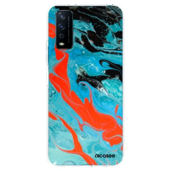 Picasee διαφανής θήκη σιλικόνης Vivo Y11s - Blue Magma
