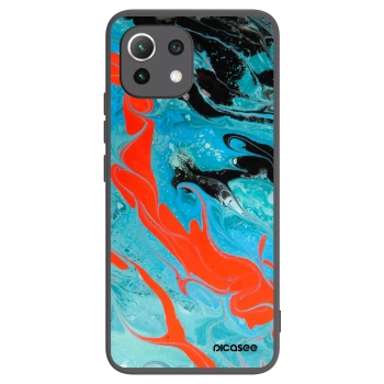Picasee Μαύρη θήκη σιλικόνης για Xiaomi 11 Lite 5G NE - Blue Magma