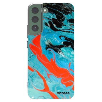 Picasee διαφανής θήκη σιλικόνης Samsung Galaxy S22+ 5G - Blue Magma